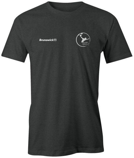 Amleto Monacelli Practice tee shirt Logo + Brunswick. Amleto is a Venezuelan professional bowler and a member of the Professional Bowlers Association. He has amassed 20 titles on the PBA Tour, making him one of only 17 players in history to accumulate at least 20 victories. #PBA #Bowling #PBALeague #AmletoMonacelli 