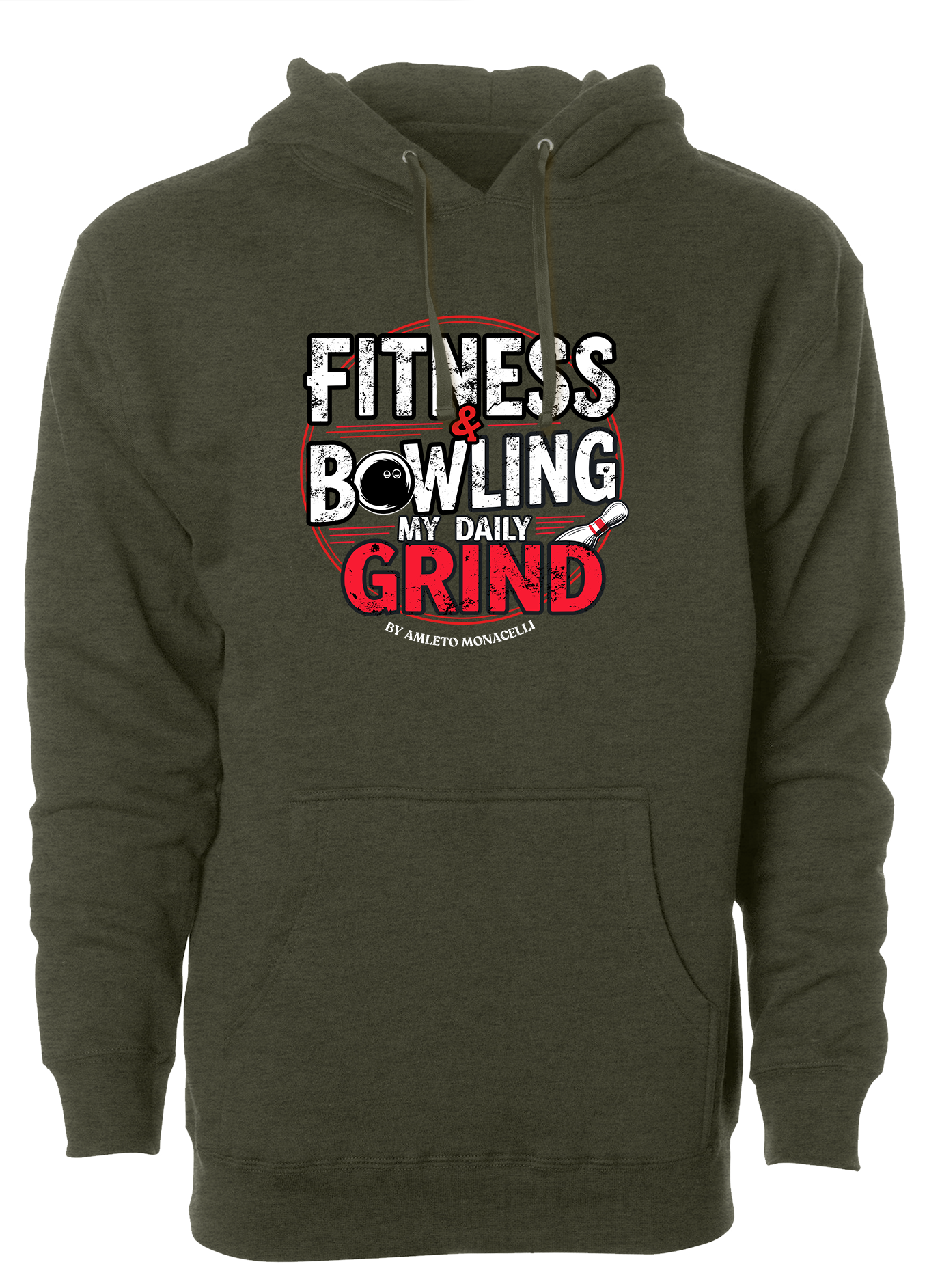 Fitness & Bowling, My Daily Grind by Amleto Monacelli | Hoodie